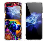 Bcov Case For Samsung Galaxy Z Flip 6,Colorful Mandala Dog Flower Anti-Scratch Solid Hard case Protective Shookproof Phone Cover for Samsung Galaxy Z Flip 6