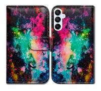 Bcov Galaxy A25 5G Case,Colorful Universe Sky Leather Flip Phone Case Wallet Cover with Card Slot Holder Kickstand For Samsung Galaxy A25 5G