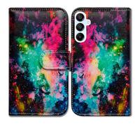 Bcov Galaxy A35 5G Case,Colorful Universe Sky Leather Flip Phone Case Wallet Cover with Card Slot Holder Kickstand for Samsung Galaxy A35 5G