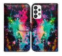 Bcov Galaxy A53 Case, Colorful Universe Sky Leather Flip Phone Case Wallet Cover with Card Slot Holder Kickstand For Samsung Galaxy A53 5G