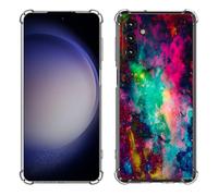 Bcov Galaxy A55 5G Case,Colorful Universe Sky Drop Protection Shockproof Case TPU Full Body Protective Scratch-Resistant Cover for Samsung Galaxy A55 5G