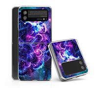 Bcov Galaxy Z Flip 3 5G Case, Purple Mandala Galaxy Sky Anti-Scratch Solid Hard case Protective Shookproof Phone Cover for Samsung Galaxy Z Flip 3 5G