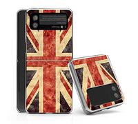 Bcov Galaxy Z Flip 3 5G Case, Retro Union Jack Flag Anti-Scratch Solid Hard case Protective Shookproof Phone Cover For Samsung Galaxy Z Flip 3 5G
