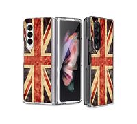BCOV Galaxy Z Fold 4 5G Case, Retro Union Jack Flag Anti-Scratch Solid Hard case Protective Shookproof Phone Cover For Samsung Galaxy Z Fold 4 5G