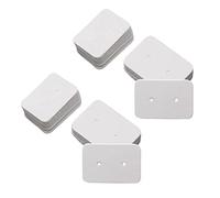 Bcowtte 100PCS Small Blank Kraft Paper Ear Studs Earring Display Cards Price Label Tag Jewelry Cards Holder, 3.5 x 2.5cm (White)