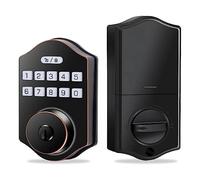 Bcowtte 1Set Keyless Entry Door Lock, 100 Users Codes with Anti-Peeking Electronic Deadbolt with Keypad Metal
