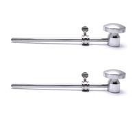 Bcowtte 2 x Aluminium Alloy Bass Drum Pedal Racket Pedal Drum Foot Pedal Racket Drum Instrument Accessories, Silver