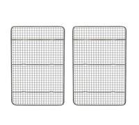 Bcowtte 2 x Cooling Shelf and Baking Tray, Suitable for Quarter Sheet Pans, Stainless Steel, Wire Baking Cookie Shelves for Oven 39 x 28 cm