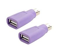 Bcowtte 2 x PS2 to USB Mini Adapter for Mouse and Computer Keyboard, Mouse and Keyboard Converter