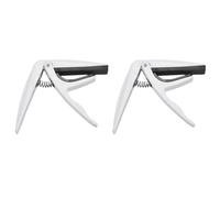 Bcowtte 2 x Quick Change Trigger Capo Key Clamp for Acoustic Electric Classic Ukulele, 02 White