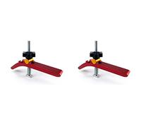 Bcowtte 2 x Woodworking T-Rail Hold-Down Clamp Set, Aluminium T-Groove Table, Workbench, Wood Device, Clamp Blocks, Pressure Plate B