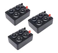 Bcowtte 3 x 0-9999 Ohm Simple Resistance Box Variable Decade Resistance Teaching Instrument