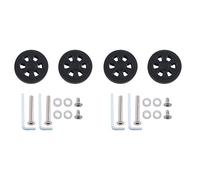Bcowtte 55mm x 12mm Luggage Wheels Wear- PU Suitcase Replacement Wheels Black 2 Pairs