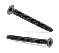 BCP Fasteners 1/4-20 x 2 1/2 Self Tapping Trailer Deck Screws, Flat Head Type F Thread Cutting, Star Drive T30, Steel Floorboard Screws for Wood and Metal, Black Phosphate, 10 Pack (BCP1243)