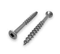BCP Fasteners 100 Qty #8 x 2" Stainless Steel Fence & Deck Screws - Square Drive Type 17 (BCP211)