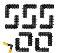 BCQTD 10 Pcs 13mm Garden Barbed Connector,13mm Irrigation Pipe Barbed Elbow for Pond and Garden Hose,90° Elbows for Leak-Free Drip Hozelock Irrigation Systems,Ideal for Use with Buried Soaker Hoses
