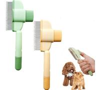 BCQTD 2Pcs Pet Combs for Cats,Flea Comb for Dogs Stainless Steel Metal Teeth Comb,Durable Self-Cleaning Pet Combs for Grooming for Pets Shedding and Tangles