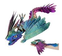 BCQTD 3D Printed Dragon with Wings,Feathered Wyvern Dragons Fidget Toy,2025 New Mythical Pieces Dragons - Limited Edition,Articulated Dra gon,Birthday Children's Day Easter for Kids