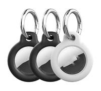 BCQTD 3Pcs Protective Case for AirTag,Thick Silicone Air Tag Keyring Case Compatible with Apple Airtag for Wallet,Apple Airtag Holder Keyring,Dog Collar,Luggage,Keys