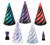BCQTD 5 Pcs Impossible 3D Spiral Printed Fidget toy, Pyramid Fidget Toy, 3D Printed Pass Through Fidgets for Home Office Decoration and Gifts