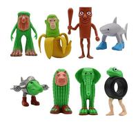 BCQTD 8 Pcs Tung Tung Tung Sahur Figures,2.95" Funny Tralalero Tralala 3d Printed Desk Toy,Chimpanzini Bananini Figure,Cute Version Collectible Action Figures for Fans Decoration
