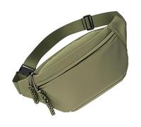 BCQTD Bumbags for Ladies, Fashion Festival Fanny Pack for Women Men with Adjustable Belt, 2-Zipper Pockets, Large Capacity, Lightweight Waist Bag Suitable for Running Walking Hiking Jogging (Green)