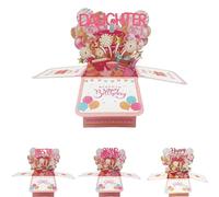 BCQTD Funny Happy Birthday Pop Up Card, Personalized 3D Greeting Card with Envelope Creative Gift for Daughter、Bestie、Grandparents or Yourself Party Decoration Keepsake (Daughter)