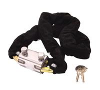 BCR COMPONENTS 407500060 Lucchetto a Catena Quadra Square Chain Lock 10 x 10 1500 mm, Black