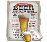 Bcreative - Retrorocket Studio Beer Around The World Silky Touch Super Soft Throw Blanket 152 X 127 Cm