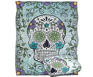 Bcreative - Retrorocket Studio Sugar Skull Silky Touch Super Soft Throw Blanket 152 X 127 Cm