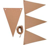 BCreativetolearn 25 Kraft Card Bunting Flags With Jute String - Make Your Own Bunting Decorations & Birthday Party Banners 21x14cm Triangle Flags 640cm Jute String Recycled