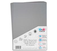 BCreativetolearn A2 Greyboard 42 x 59.4 cm 1500 Micron (1.5mm) 10 Sheets - Extra Thick Recycled Mount Board for Backing, Model Making & Presentation