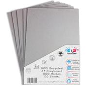 BCreativetolearn A3 Greyboard 29.7 x 42 cm 1000 Micron (1mm) 100 Sheets - Thick Recycled Mount Board for Backing, Model Making & Presentation