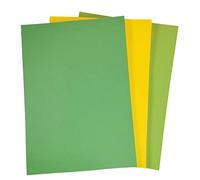 BCreativetolearn A4 Coloured Card Pack (30 Sheets): Light Green, Yellow & Bright Green, 160gsm
