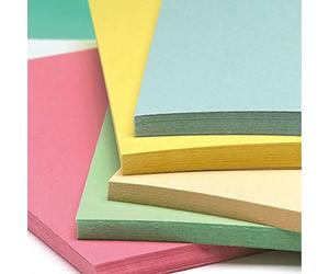 BCreativetolearn A6 Pastel Card 100% Recycled 180gsm 100 Sheets Assorted Colours - Ideal for Card Making, Printing, Copying, Revision Cards