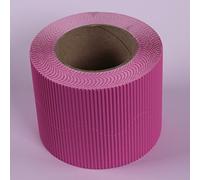 BCreativetolearn Pink Coloured Wall Board Display Border Corrugated Card Roll Scalloped Edging