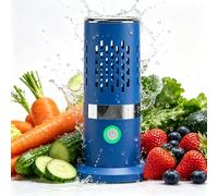 BCRTO Vegetable and Fruit Cleaner Machine, Purified Water-Proof Fruit Cleaning Device with OH-ion Purification Technology 250min Working time and Wireless Charging, for Cleaning Fruit (Deep Blue)