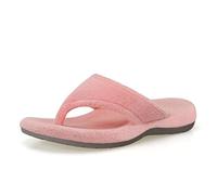 BCSTUDIO Women's Flip Flop Slippers with Arch Support Spa Thong slippers Orthotic Insole Fuzzy Slides Indoor Outdoor, Pink, 4 UK