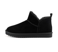 BCTEX COLL Women's Winter Snow Mini Boots Classic Faux Fur Lined Warm Short Slip On Ankle Boots Gift, black, 7 UK