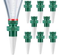 BCTHLBF 8 Pack Plant Waterer for Vacations, Automatic Watering Device Adjustable Plant Waterer Self Watering Spikes with Slow Release Control Valve Switch Bottle Drip Irrigation System
