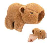 BCTHLBF Capybara Slap Bracelet,25cm Cute Capybara Huggers,Stuffed Animals Slap Bracelets,Wristband Plush Cuddler Interactive Bracelet,for Boys and Girls Birthday Party Gift