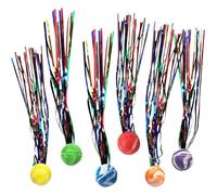 BCTHLBF Colourful Bouncy Balls, 20 Pcs, 2.5cm x 2.5cm x 25cm, Multicolor, Ribbon, Suitable for Parties & Festivals