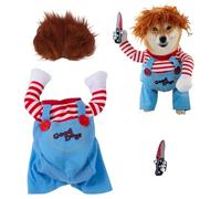 BCTHLBF Pet Halloween Clothes,Halloween Costumes for Dog Cat,Pet Cosplay Party Suit,Awful Pet Costume Cosplay for Halloween,Funny Pet Costume Small to Large (M)