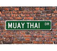 BCTS Muay Thai Muay Thai Sign Muay Thai Fan Muay Thai Participant Gift Thailand Combat Sport Outdoor Street Sign/Subway Sign 4x16 inch