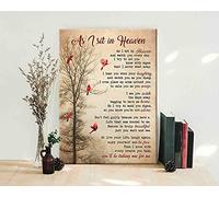 BCTS Multiversions As I Sit In Heaven Poem Poem Cardinal Home Wall Hanging Home D¨¦cor Poster For Home Cafe Bar Garage Metal Sign 8X12 Inches