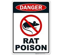BCTS Rat Poison Sign Funny Metal Sign Outdoor Metal Sign Plaque 12X16 inches
