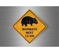 BCTS Road Sign Warning Wombats Funny Metal Sign Crossing Traffic Novelty Square Sign 12x12 inch