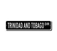 BCTS Trinidad Tobago Trinidad Tobago Gift Trinidad Tobago Sign Souvenir Trinidad Tobago Native Outdoor Street Sign/Subway Sign 4x16 inch
