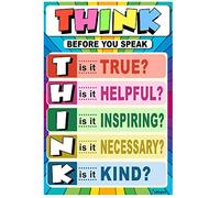Bctxxa Classroom Think Metal Tin Sign - Motivational Wall Art Office Decor Classroom School Poster, Bullying Posters for Schools, Feelings Poster for KidsTin Sign 8X12 Inches