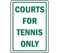 Bctxxa Courts For Tennis Only Metal Sign Plaque Poster 8X12 Inches